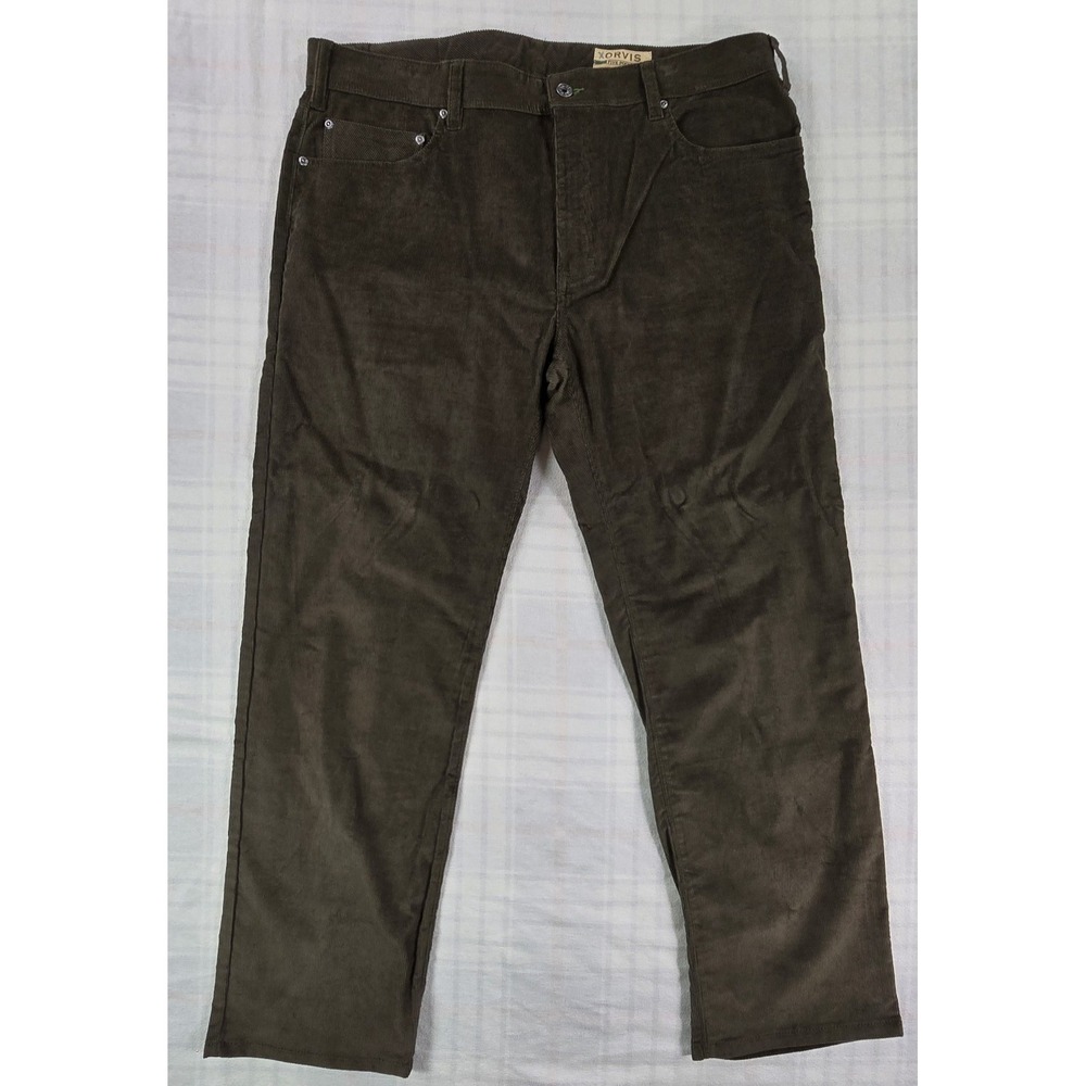 Orvis Pants Mens Forest Green Five Pocket Stretch Straight Leg 38 x 30